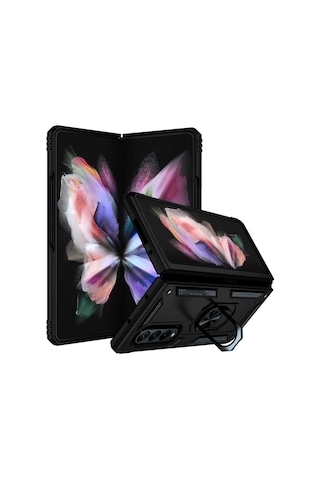 Galaxy Z Fold 3 Kilif Zore Vega Yüzük Standli Zirh Kilif 526078521