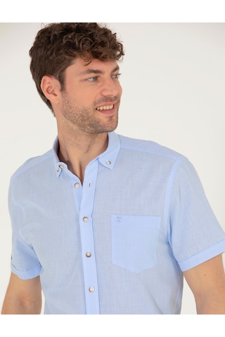 Pierre Cardin Erkek Açık Mavi Kısa Kollu Gömlek 50268184-vr003 Açık Mavi