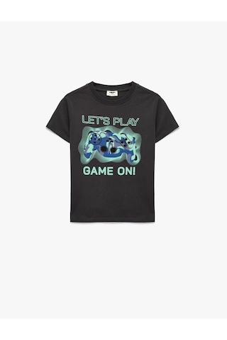 Koton Baskılı Antrasit Erkek Çocuk T-shirt 6skb10085tk Antrasit
