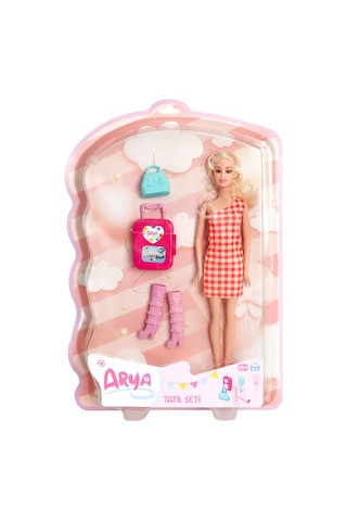 Elly's Tatil Seti Kartela Kareli Elbiseli