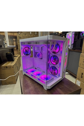 7 Argb Anime Karakterli Fanlı Pc Kasası 850w 80 Plus Bronze Powerli 360mm Sıvı Soğutmalı Beyaz