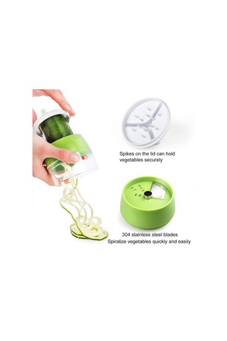 Spiralizer Sebze Kesici El Tipi Yeşil 1 Adet Diğer
