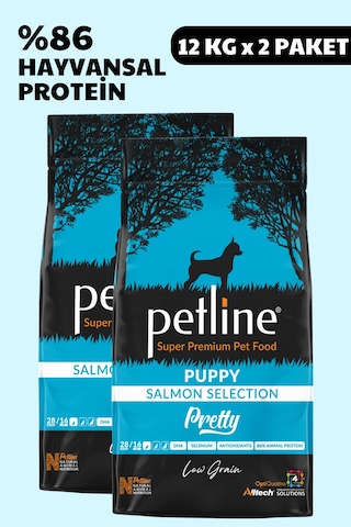 Petline Pretty Puppy Somonlu Yavru Kuru Köpek Maması Tüm Irklar İçin 2 x 12 KG