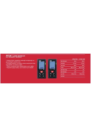 Attlas Atlm100 Lazer Metre 100 M