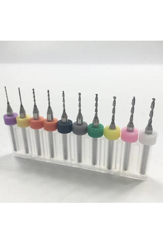 10 Parça 0.6 Mm - 1.5 Mm Tungsten Karbür Delme Pcb Matkap Ucu