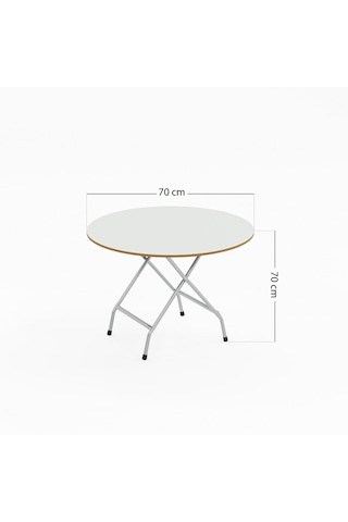 Katlanır Masa Ve 4 Adet Sandalye Seti Beyaz 1463