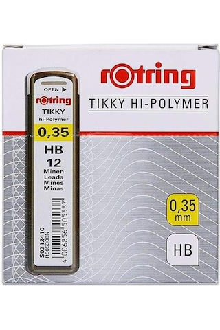 Rotring Siyah Kalem Ucu 0.35 Mm Hb Uç Min 10'lu Paket