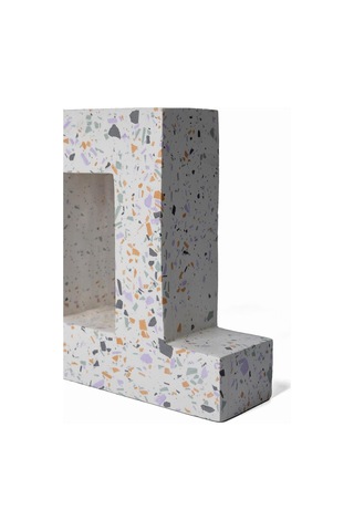 Terrazzo Desenli İkili Vazo Seti