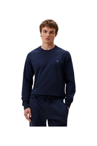 Timberland Exeter River Brushed Back Crew Sweatshir Erkek Sweatshirt Lacivert