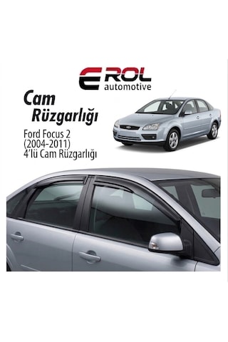 Ford Focus 2 2004-2011 4'lü Mugen Cam Rüzgarlığı Siyah