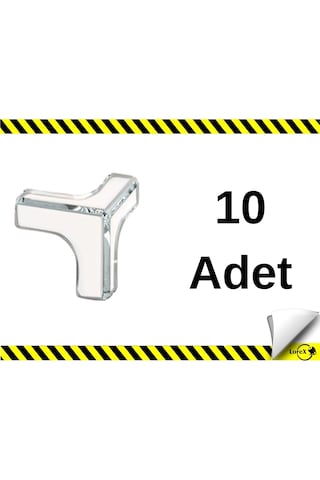 Lorex Bebek Mobilya Köşe Koruyucu, Silikon Köşe Koruyucu 10adet Şeffaf