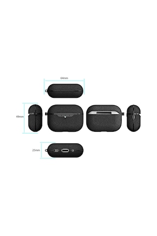 Apple Uyumlu AirPods Pro 3 Kılıf Deri Tarzı Silikon Case 03 Turuncu