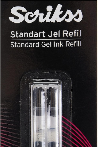 Scrikss Jumbo Jel Tükenmez Refil 2'li Blister Siyah