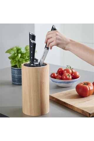 Tefal Ice Force Ahşap Standlı 3'lü Bıçak Seti 001 Siyah