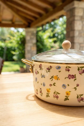 Acar Xap-10429 Petit Fleur Collection 22 Cm Emaye Kızartma Tenceresi Çok Renkli