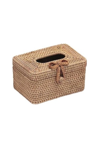 Pazly Yüz Yay Tokası Tutucu Suntek Rattan Mendil Kutusu Kapağı Ev Dekor Jp Diğer