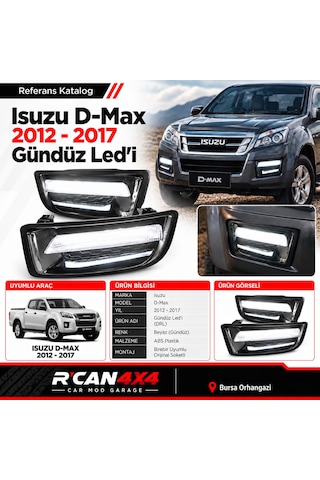 Isuzu D-max 2012-2017 Uyumlu Led Gündüz Farı Drl Sağ Sol Takım Isuzu D-max 2012-2017 Uyumlu Led Gündüz Farı Drl Sağ Sol Takım
