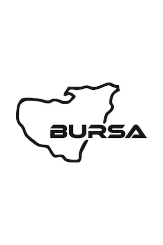 Bursa İl Haritası Sticker-miyrem Oto-motor-laptop-duvar-dekor 14 X 8 Cm