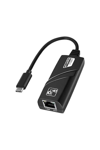 Bilgisayar Uyumlu Type-c To Rj45 Ethernet Çevirici Dönüştürücü Adaptör Destekli 100mbps