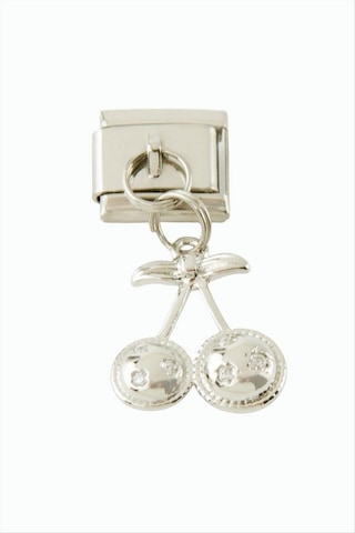 Kiraz - 324 - Sallatılı Çelik Charm - - Spt-gld - Gümüş Rengi