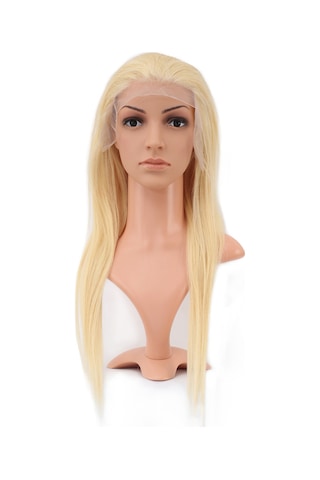 Gerçek Front Lace Düz Platin Tül Peruk - 60-65cm