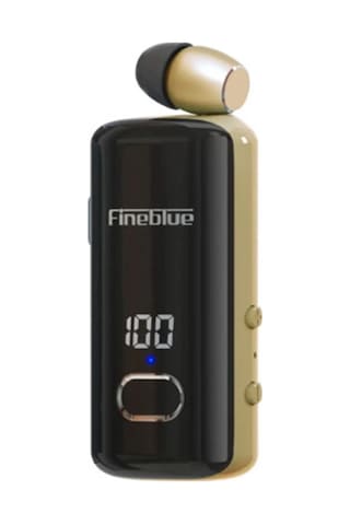 Zenvia Fineblue F580 Dijital Göstergeli Makaralı Titreşimli Bluetooth Kulaklık Gold