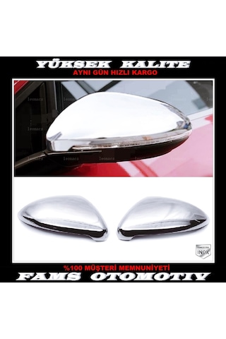 Vw Golf 7 Krom Ayna Kapağı 2 Prç. 2012-2019 Paslanmaz Çelik