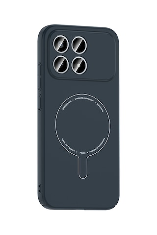 Maks Technology Poco F8 Pro Kılıf M-safe Şarj Özellikli Kamera Korumalı Mkst Elio Sert Pc Kapak - Lacivert