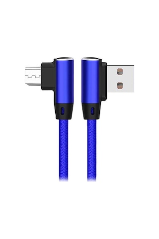 S-Link Swapp Sw-C555 1M 3A Micro Lacivert Kılıflı Metal -L- Kablo