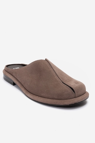 Luvishoes Tansy Vizon Süet Hakiki Deri Önü Kapalı Kadın Terlik