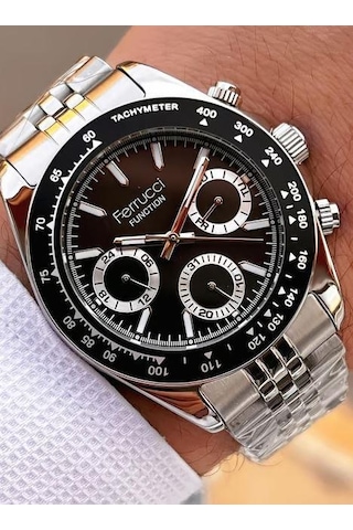 Ferrucci Fcf 1025 03648m.04 Fonksiyonlu Erkek Kol Saati Metalik Gri