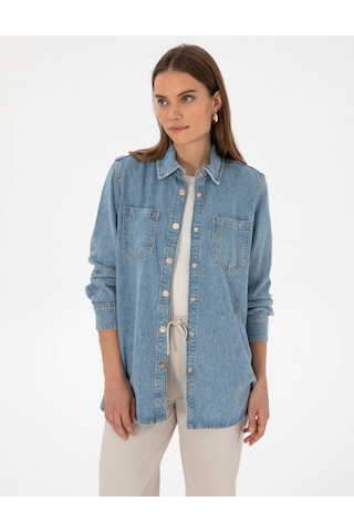 Pierre Cardin Kadın Açık Mavi Gömlek Jean 50314086-vr003 Açık Mavi