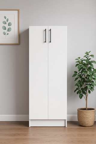 2 Kapaklı Elbise Dolabı 180 70 50 Cm Beyaz