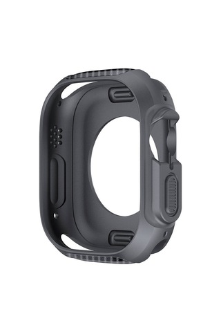 Watch Ultra 49mm Silikon Tpu Kasa Koruyucu Mkst Watch Gard 31 - Gri