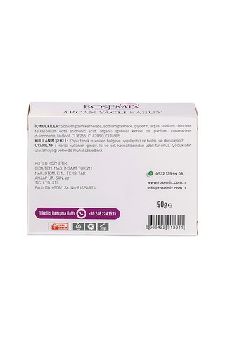 Rosemix - 667 - - Argan Yağlı Sabun Kutulu 90 Gr - 2 Adetlik - Ilkestor - Set Ürün Diğer