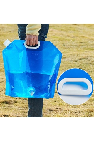 Ccgloball 10l Musluklu Katlanabilir Su Torbası Mavi