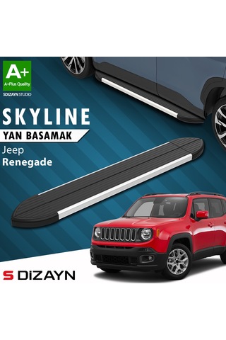 S-dizayn Jeep Renegade Skyline Aluminyum Yan Basamak 173 Cm 2014 Üzeri A+ Kalite