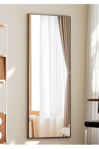 İva 140x55 Ayaklı, Asılı Veya Duvara Yaslı, Yer Aynaları,oturma Odası, Yatak Odası, Giyinme Odası Siyah