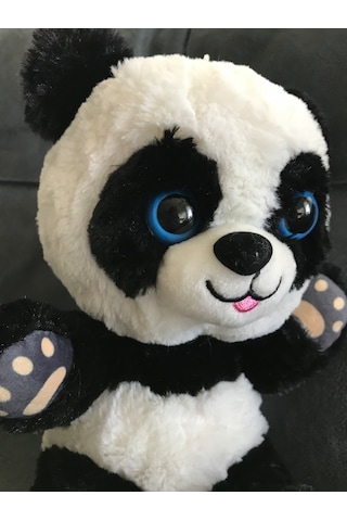 Merty Avm Premium Kalite Sevimli Peluş Panda - Dolgun Yapılı Oturabilen Hediye Oyuncak Siyah- Beyaz
