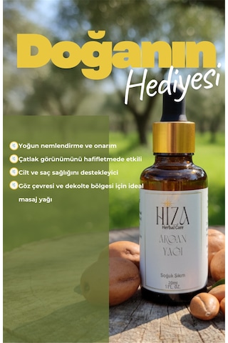 Hiza Herbal Care Doğal Argan Yağı 30 ML