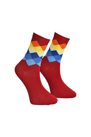 Unisex Renkli Kare Çorap Kırmızı - LKSÇRP17 Kırmızı Unisex Renkli Kare Çorap Kırmızı - LKSÇRP17 Kırmızı
