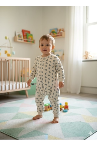 Enhitbaby Uzun Kollu Penye Astarlı 4 Kat Müslin Uyku Tulumu 1.5 Tog Fil Desenli