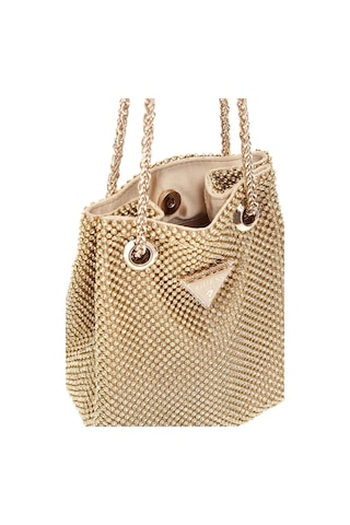 Guess Kadın Bej Zalina Clutch El Çantası Sarı
