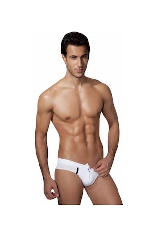 Doreanse Fermuarlı Slip Külot 1269 Siyah