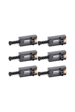 Moveevo Elektro Gitar Tırnak Kolu Parçası - 6'lı Set, Kaydırmalı, Yükseklik Ve Mesafe Ayarlanabilir, Bakır Çinko Alaşımlı, Siyah