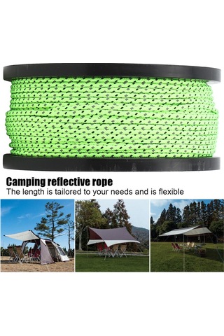 Fosenze 2.5mm 50m Yoğun Yoğunluklu Dış Mekan İçin Yansıtıcı Tekerlek, Çadır, Gölge, Balıkçılık, Rüzgar Ve Çamaşır İçi Güvenlik İpi Diğer