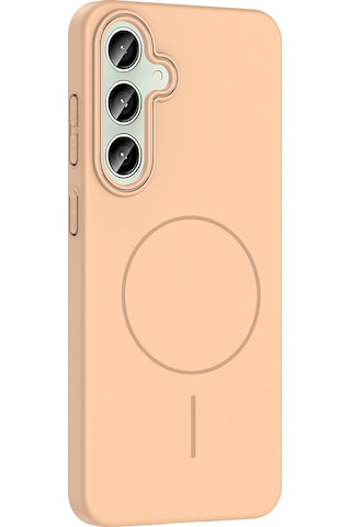 Galaxy S24 Plus Uyumlu Uyumlu Kılıf Magsafe Şarj Özellikli Zore Ruby Silikon Kapak - Gri Gri