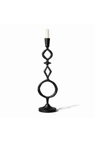 Siyah Metal Dekoratif Mumluk Modern Salon Yemek Masası Konsol Dekoru Altın - Siyah Siyah Metal Dekoratif Mumluk Modern Salon Yemek Masası Konsol Dekoru Altın - Siyah