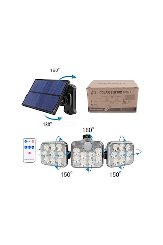 Powermaster Sensörlü Kumandalı 138 Ledli Solar Lamba Jd-2858 (536078203)