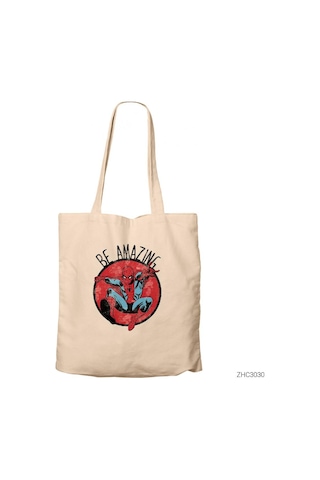 Spiderman Be Amazing Kanvas Bez Çanta